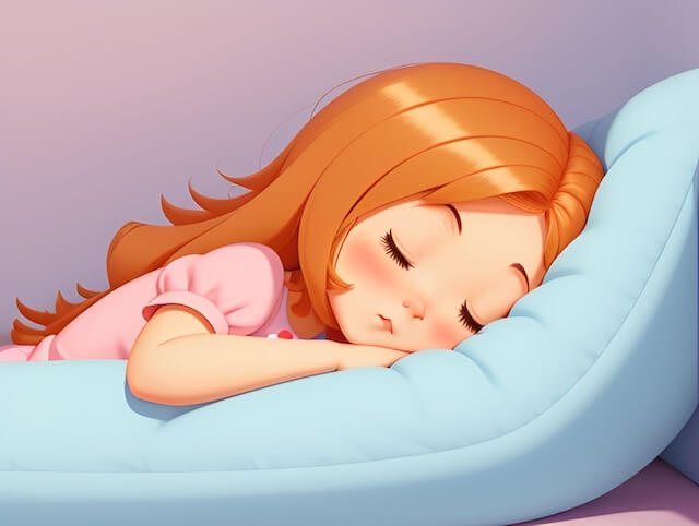 熟睡している女性