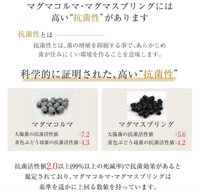マグマスプリング抗菌性