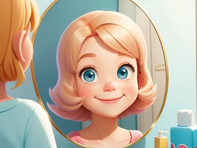 ニキビケアする主婦